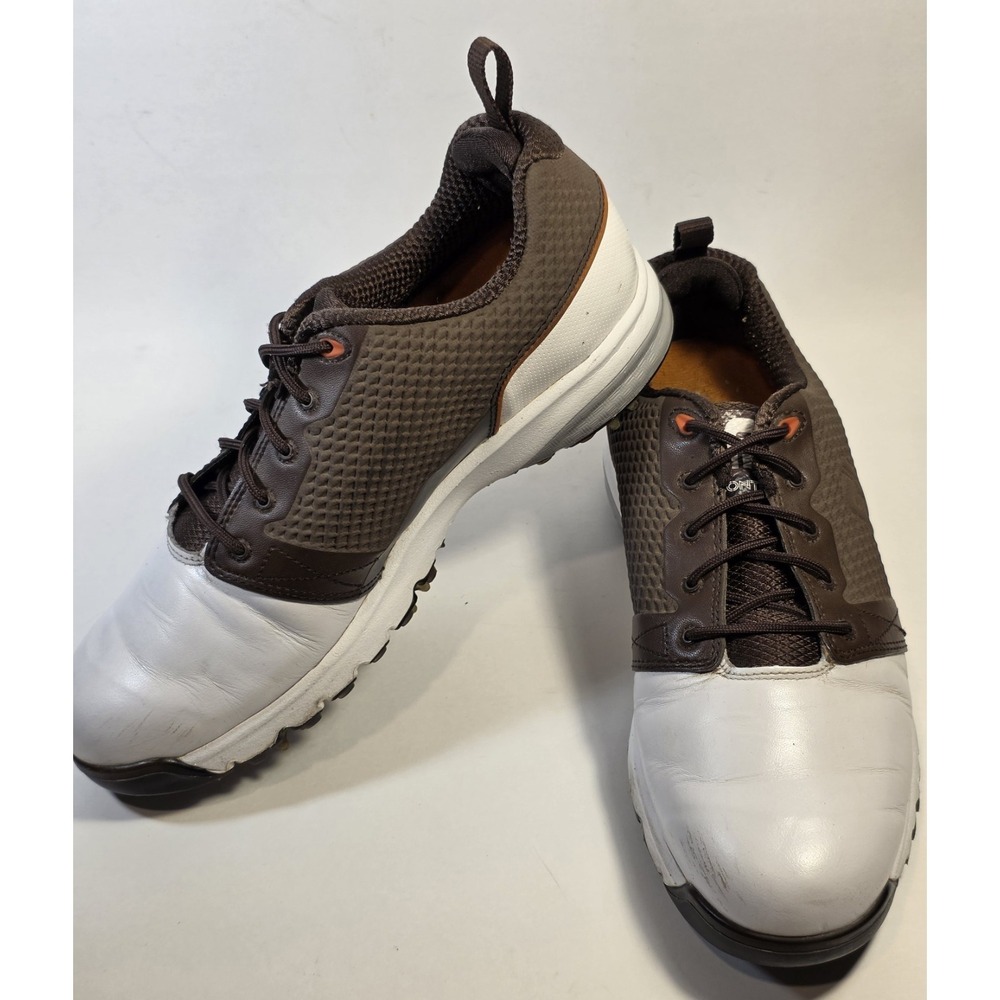 FootJoy Contour Series Golf Shoes Womens 7.5M White Brown Orange 54096 EUC - Picture 6 of 10